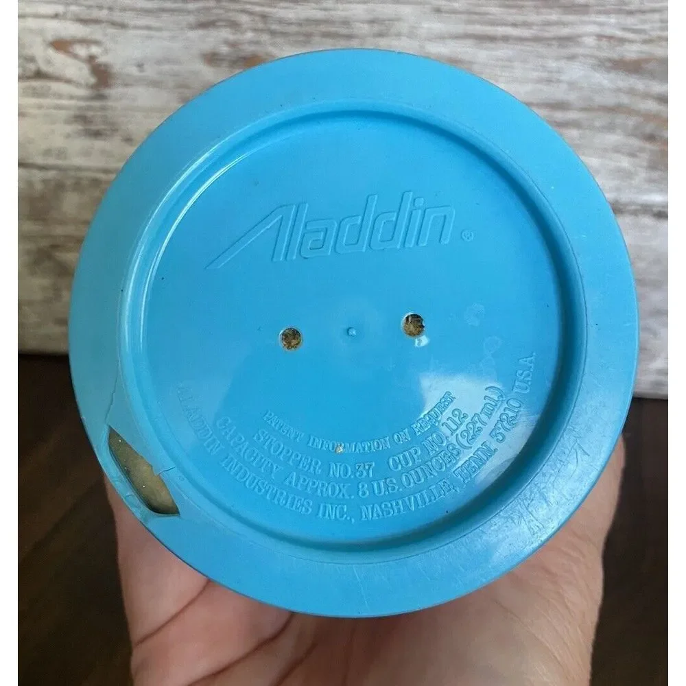 Vintage Maxie Cheerleader Thermos w/ Lid and Cup 1988 Aladdin‎ Fashion Doll Blue